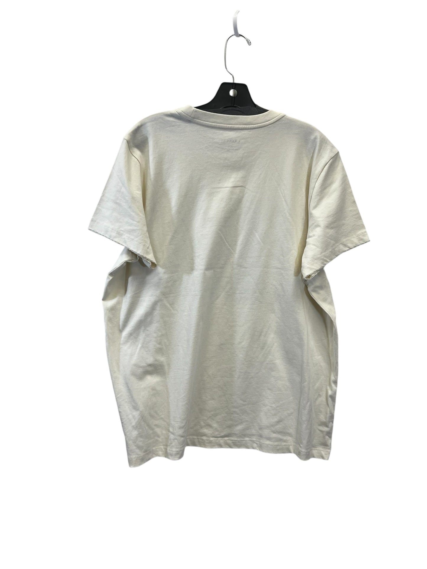 Top Short Sleeve By Coach In Cream, Size: Xl