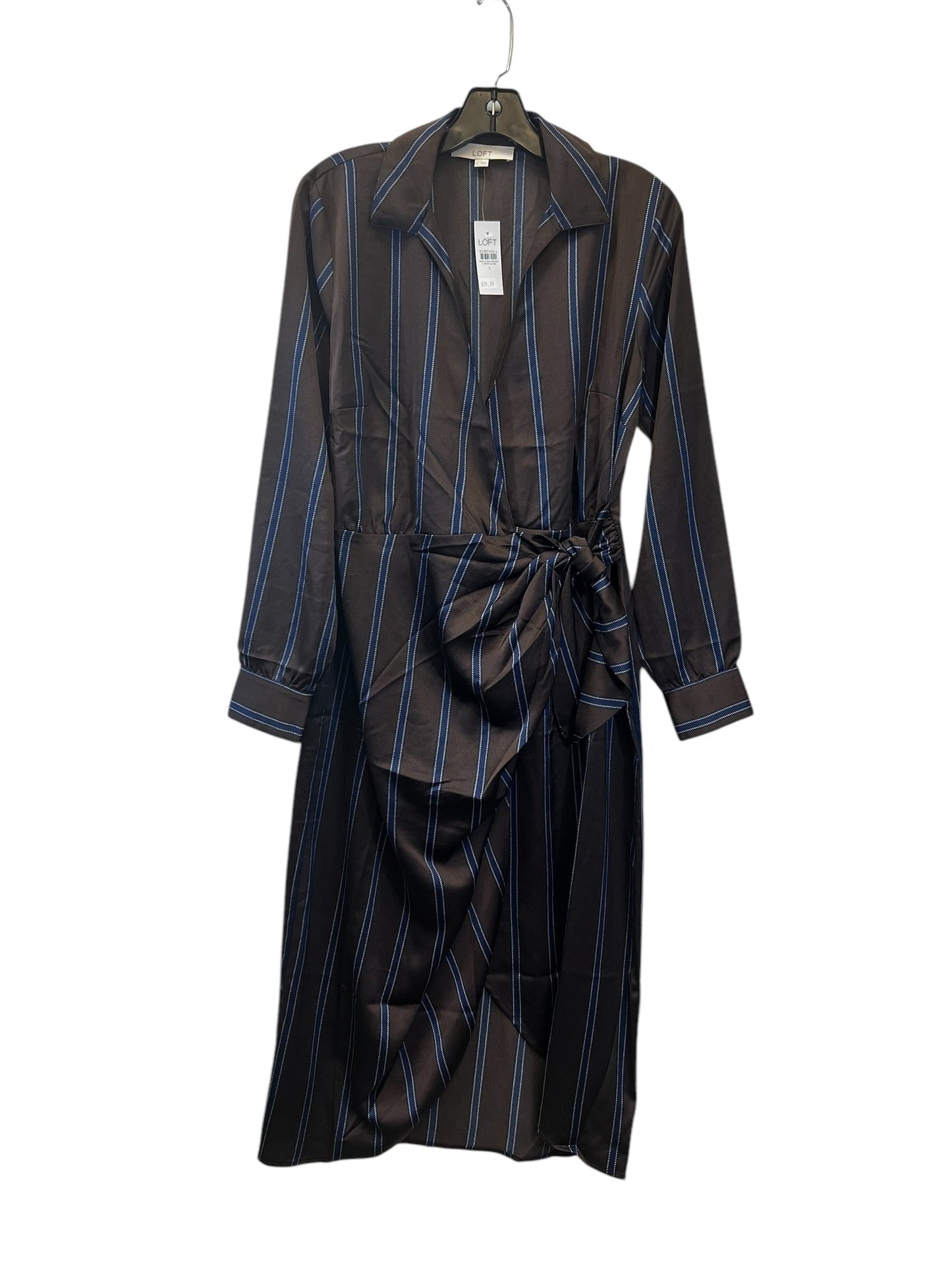 Dress Casual Maxi By Loft In Blue & Brown, Size: S