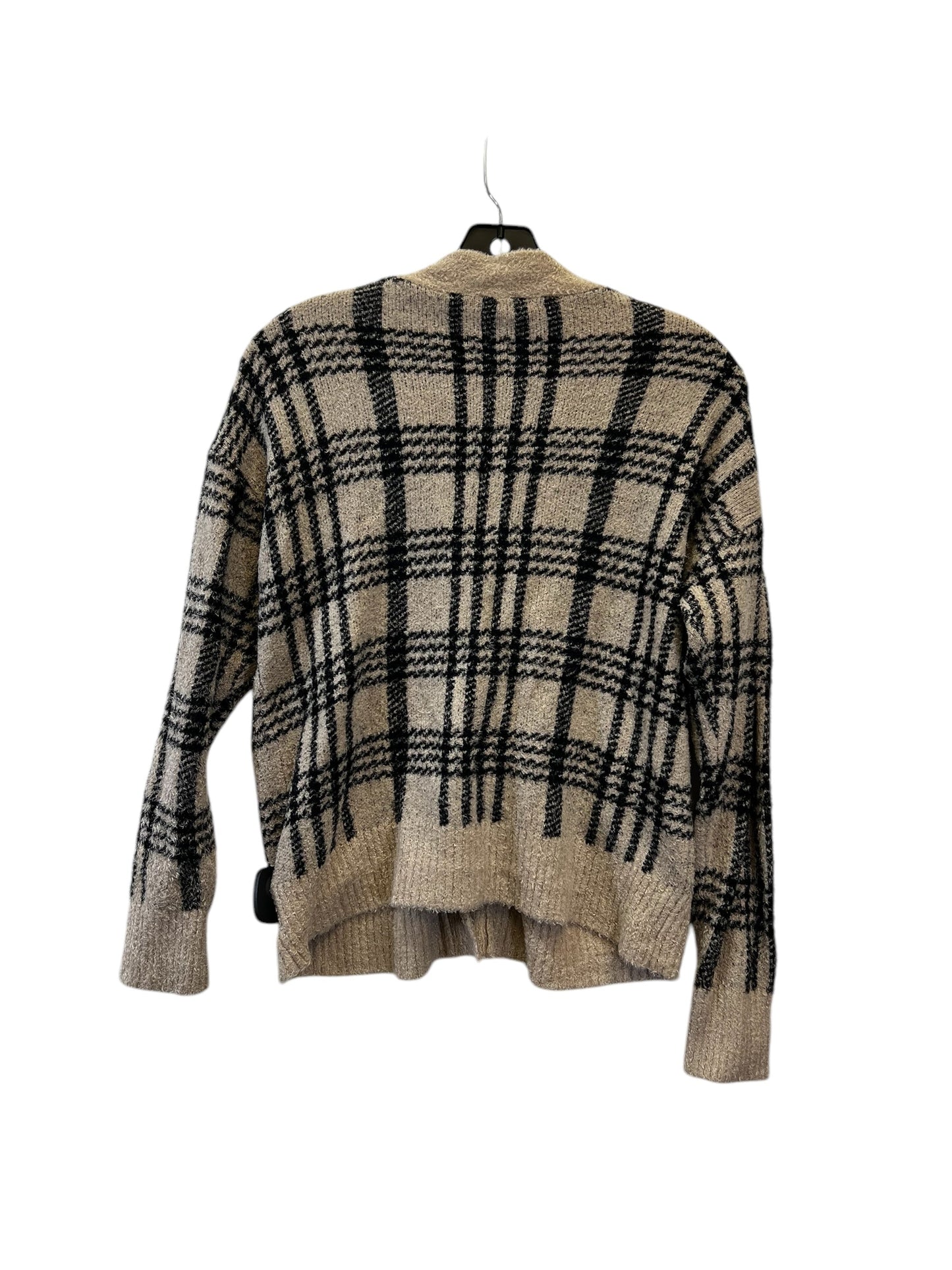 Sweater Cardigan Designer By Joie In Black & Tan, Size: M