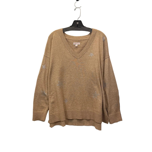 Sweater By Knox Rose In Tan, Size: Xxl