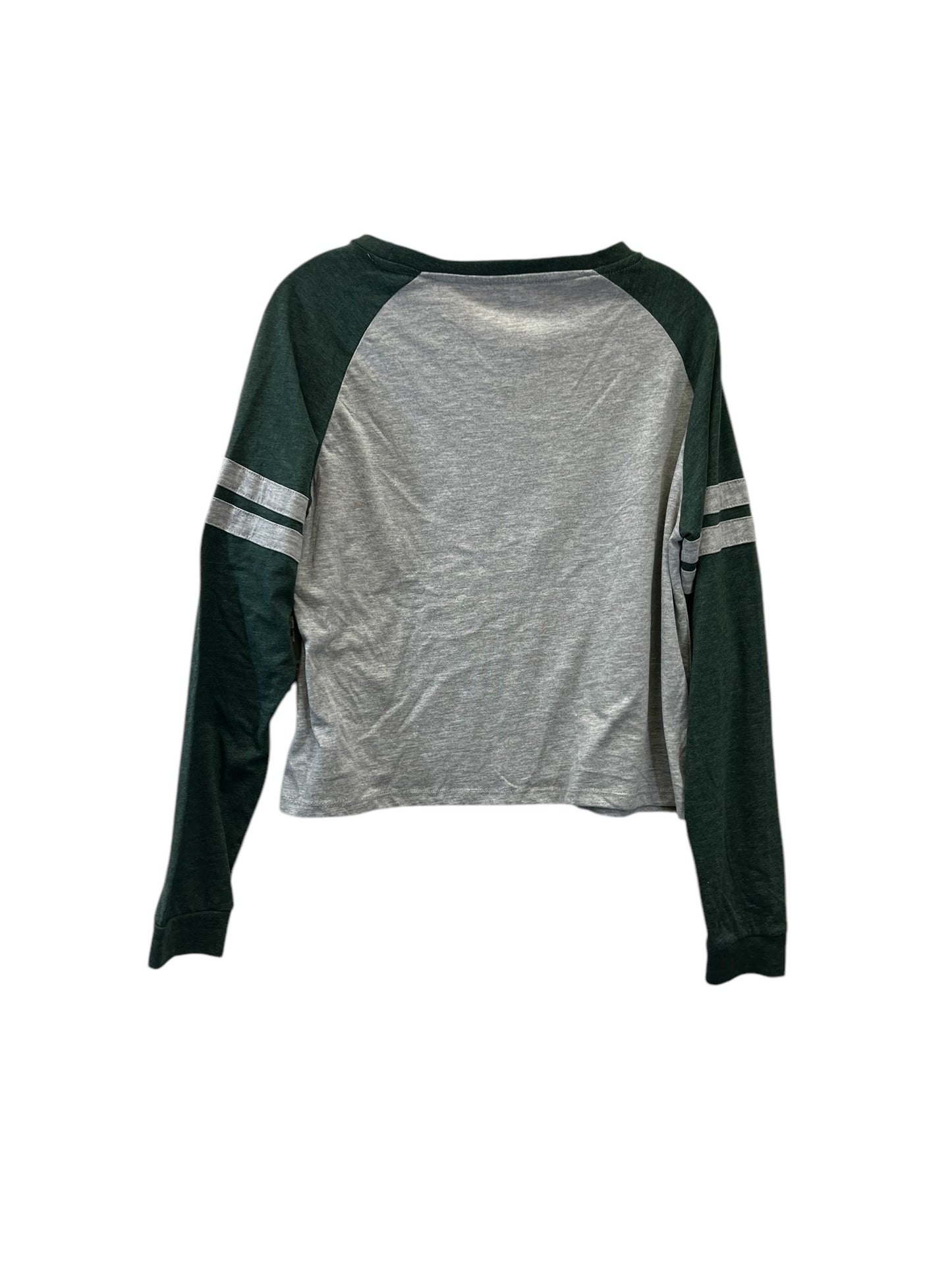 Athletic Top Long Sleeve Crewneck By Colosseum In Green & Grey, Size: L