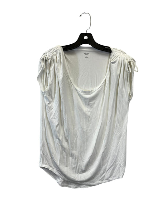 Top Short Sleeve By Express In White, Size: Xs