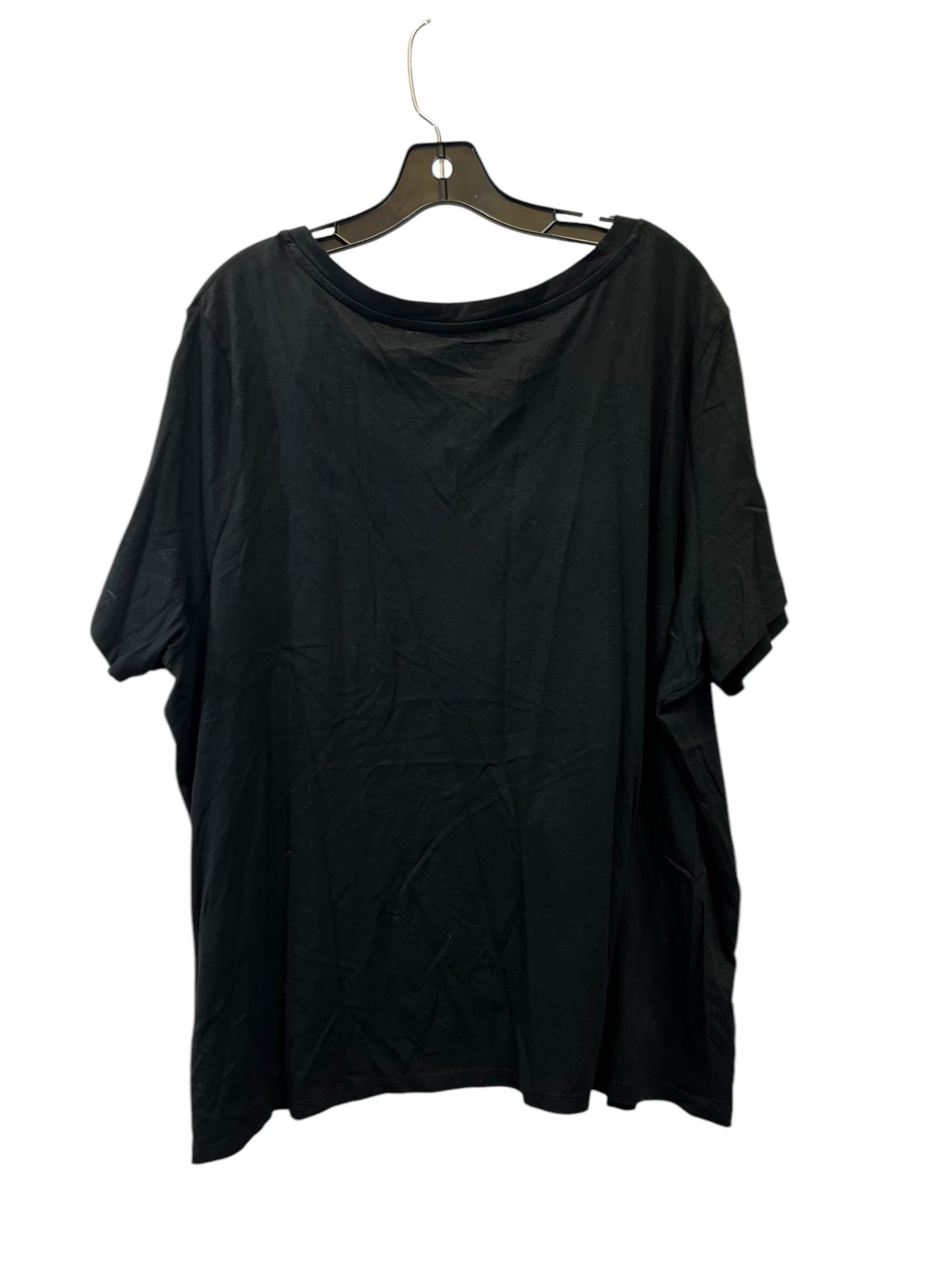 Top Short Sleeve Basic By Dip In Black, Size: 3x