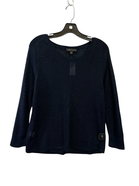 Top Long Sleeve By Ann Taylor In Navy, Size: L