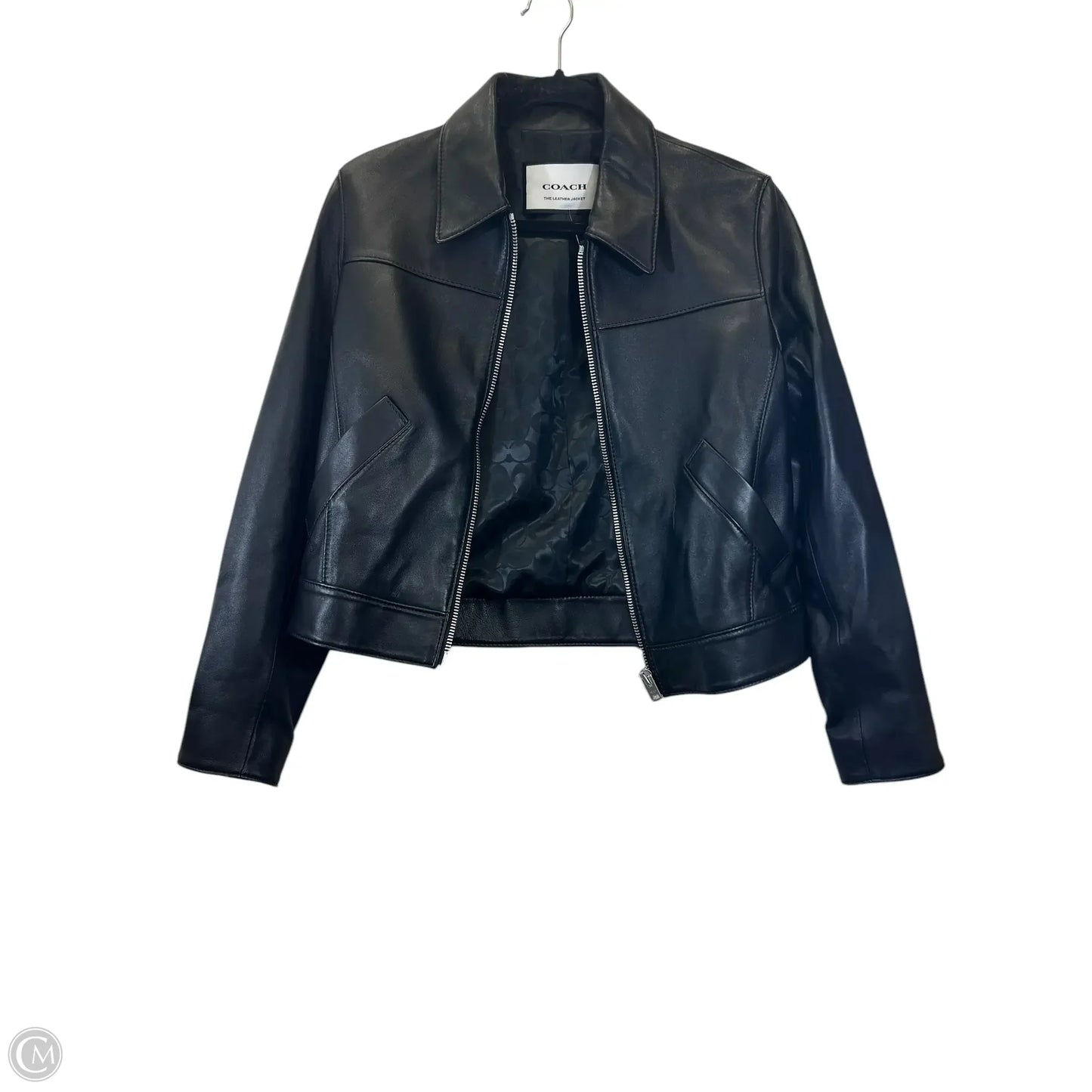 Jacket Designer By Coach In Black, Size: M