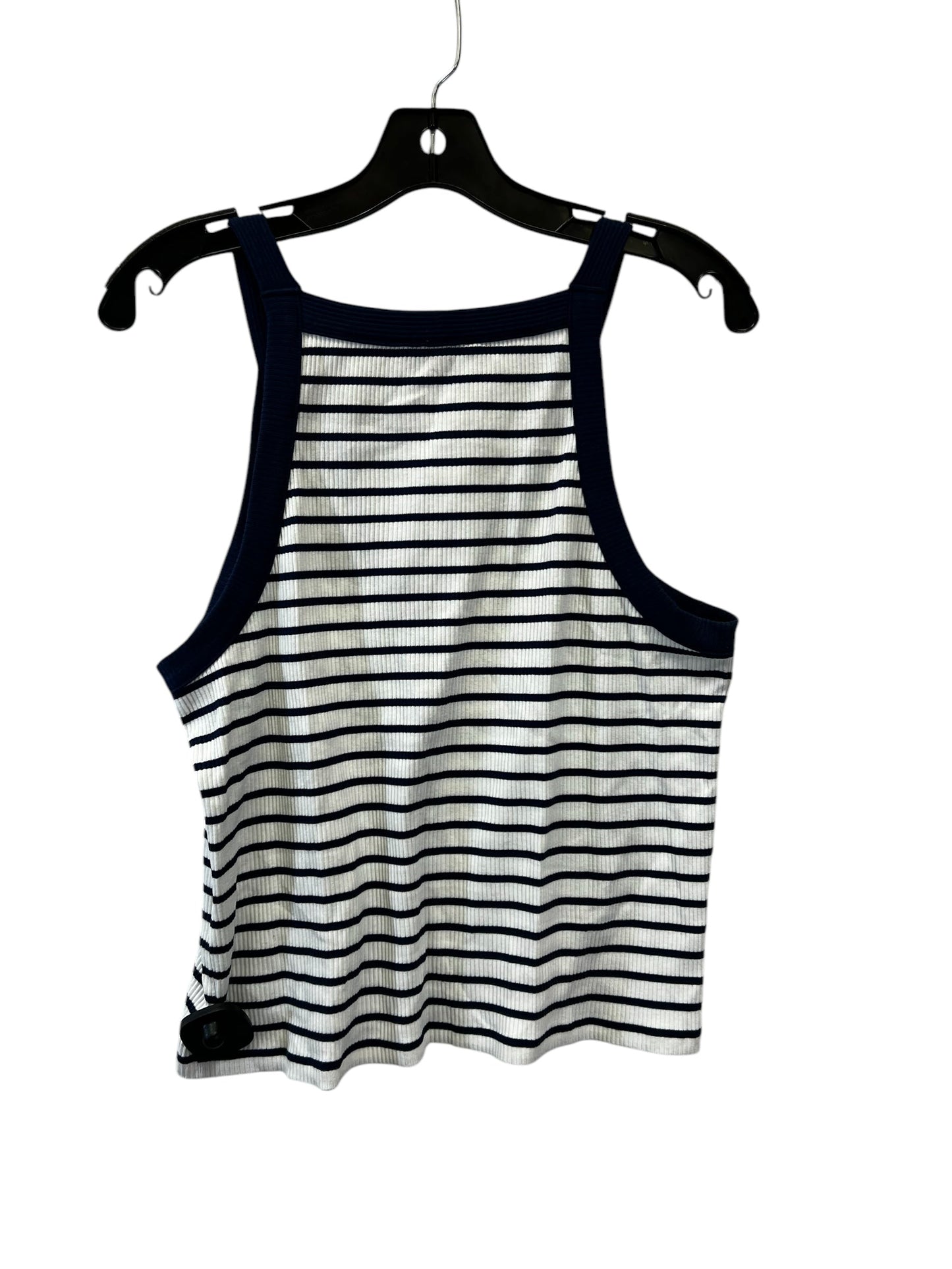 Top Sleeveless By J. Crew In Blue & White, Size: L