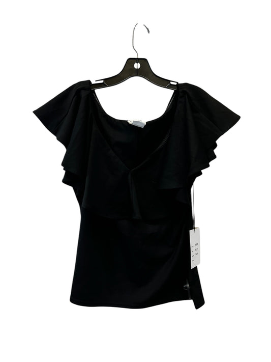 Top Short Sleeve By Unique Vibtage  In Black, Size: Xl