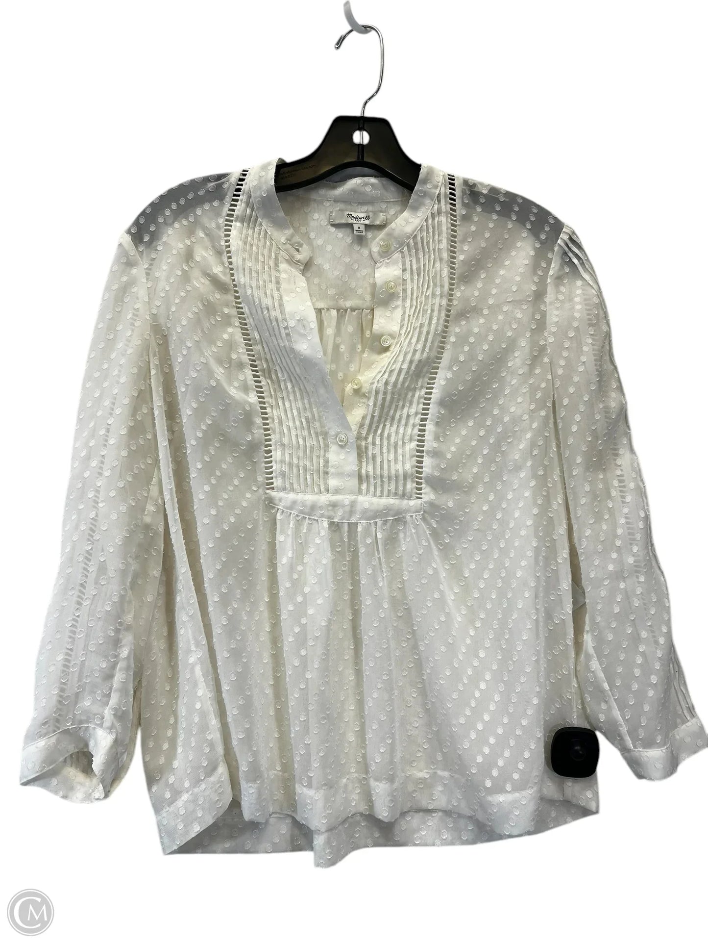 Top Long Sleeve By Madewell In Cream, Size: S