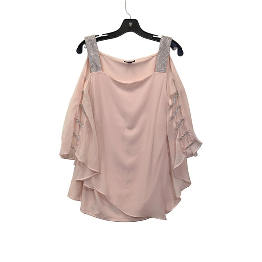 Top Sleeveless By Roz And Ali In Pink & Silver, Size: 2x
