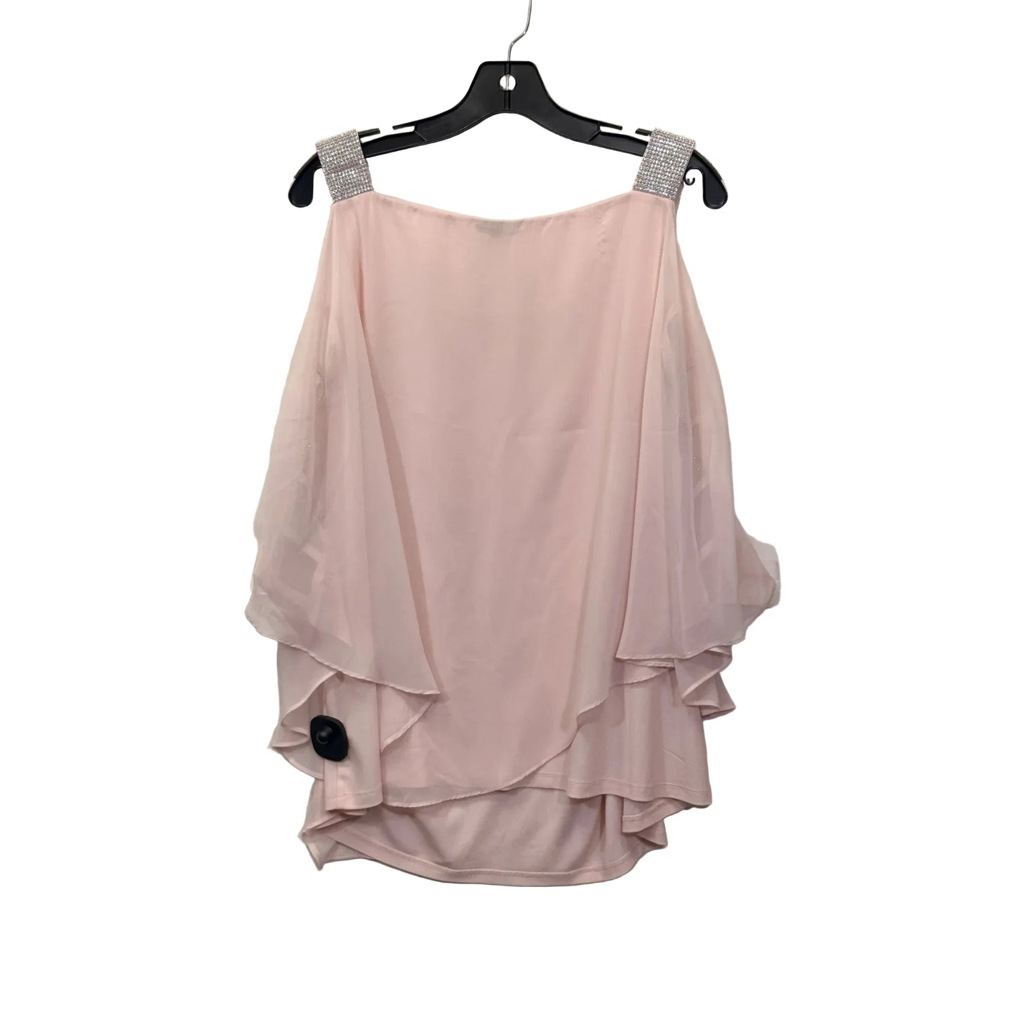 Top Sleeveless By Roz And Ali In Pink & Silver, Size: 2x