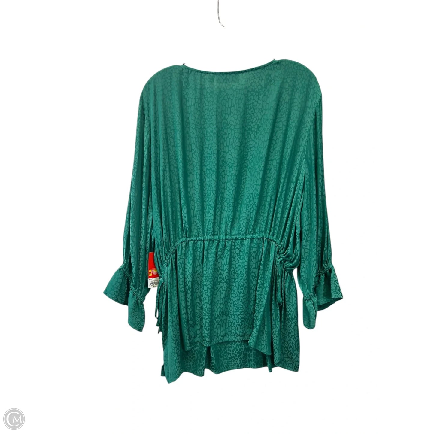 Top 3/4 Sleeve By Evri In Green, Size: 3x