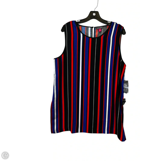 Top Sleeveless By Vince Camuto In Blue & Red, Size: L