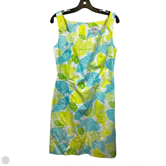 Dress Casual Midi By Lilly Pulitzer In Blue & Green, Size: M
