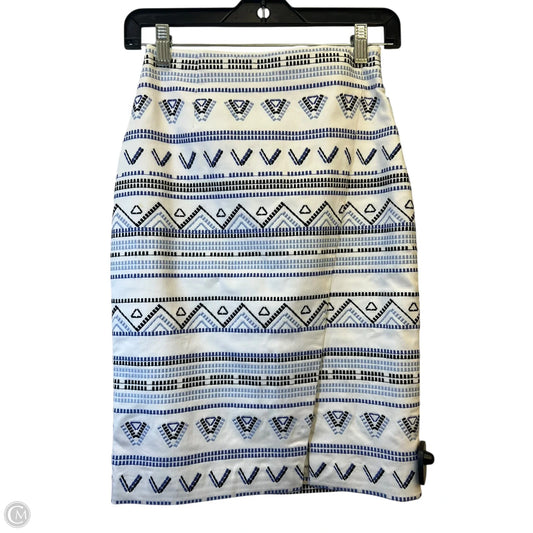Skirt Midi By White House Black Market In Black & Blue, Size: Xxs