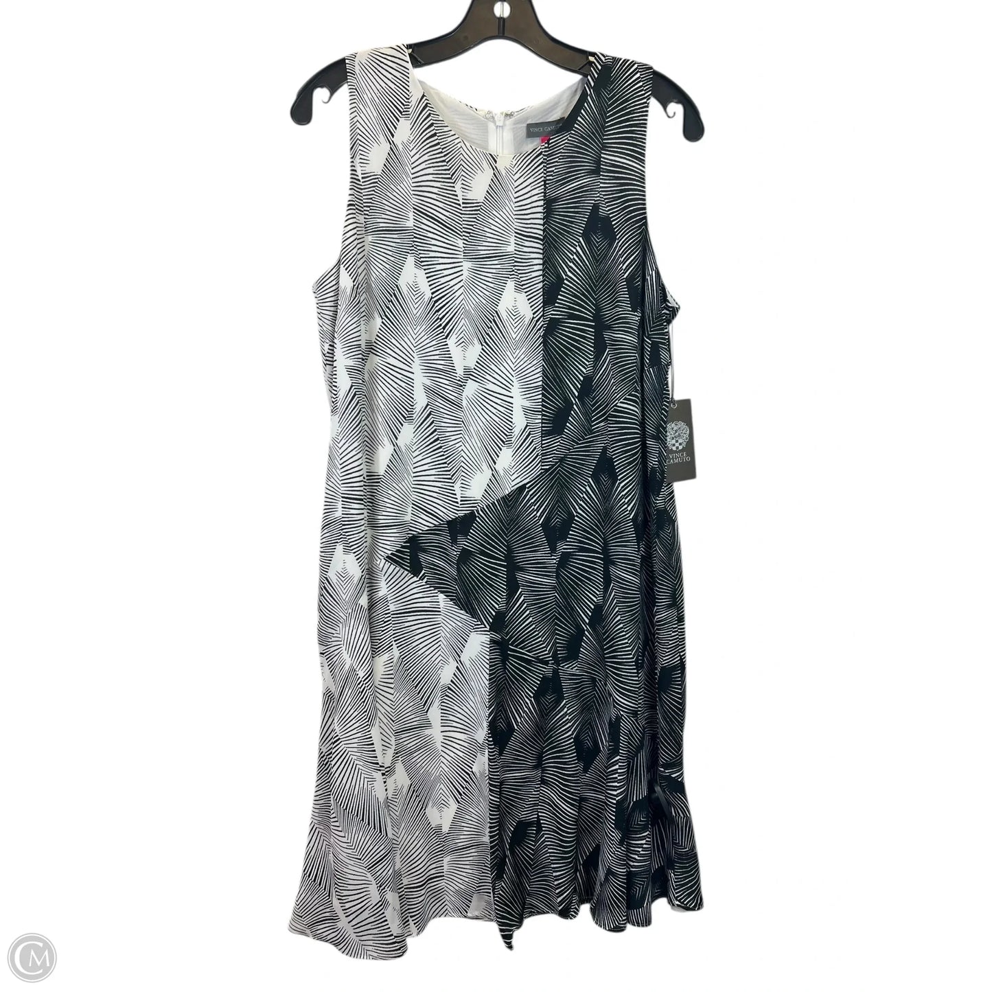 Dress Casual Midi By Vince Camuto In Black & White, Size: M