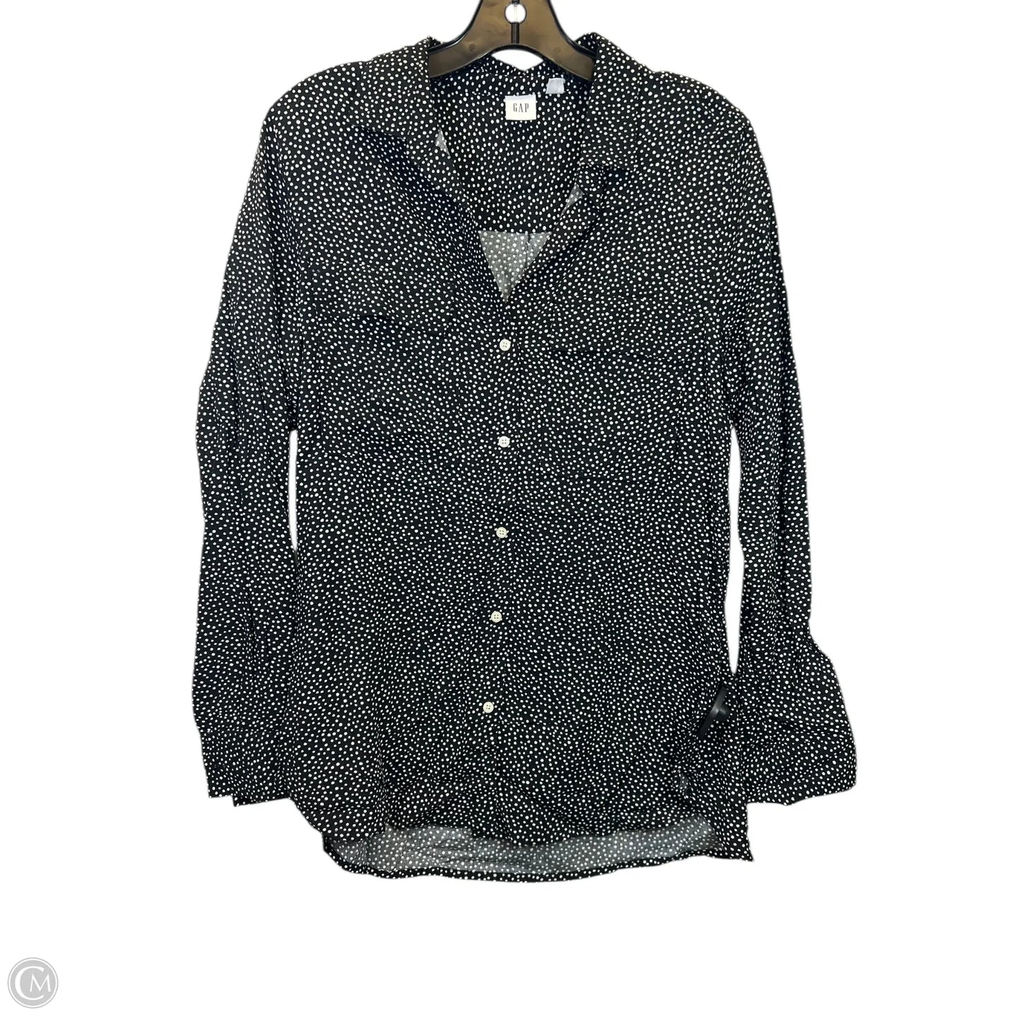 Top Long Sleeve By Gap In Black & White, Size: Xs