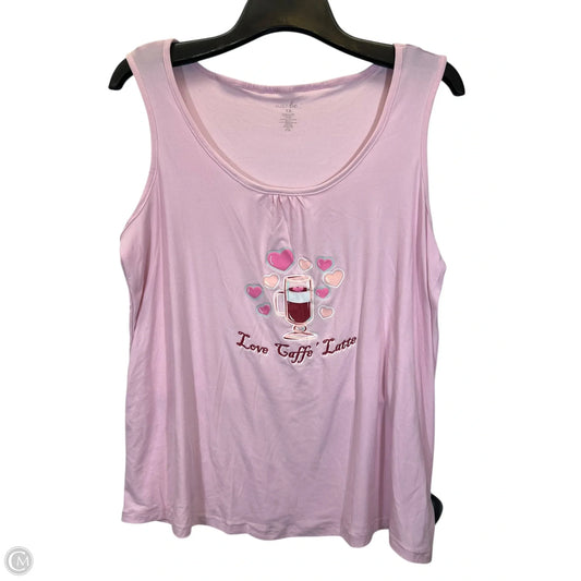 Top Sleeveless Basic By Just Be In Pink, Size: 1x