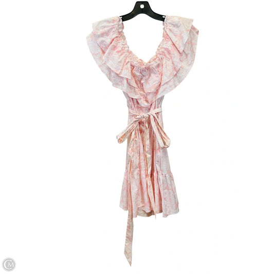 Dress Designer By Lisa Marie Fernandez In Pink & White, Size: 3x