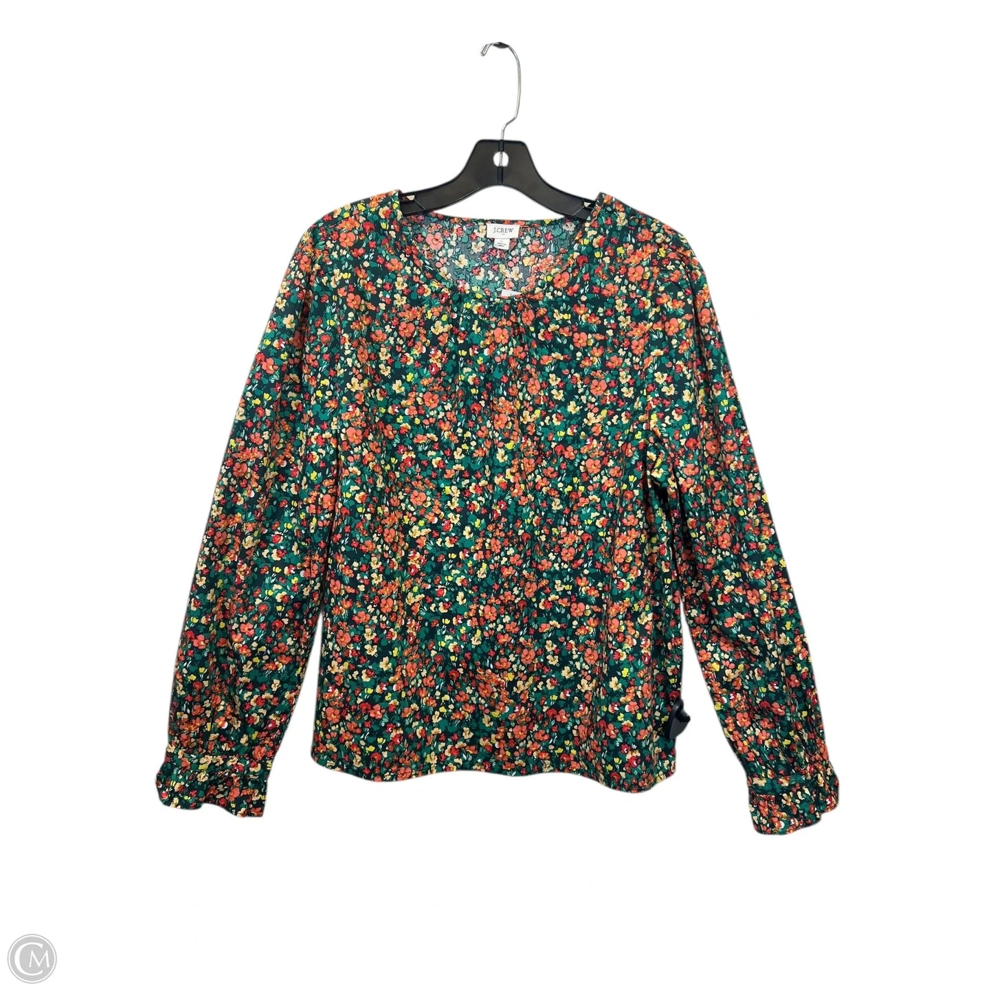 Top Long Sleeve By J. Crew In Floral Print, Size: L