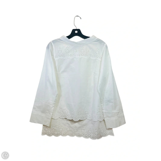 Top Long Sleeve By J. Crew In Ivory, Size: S