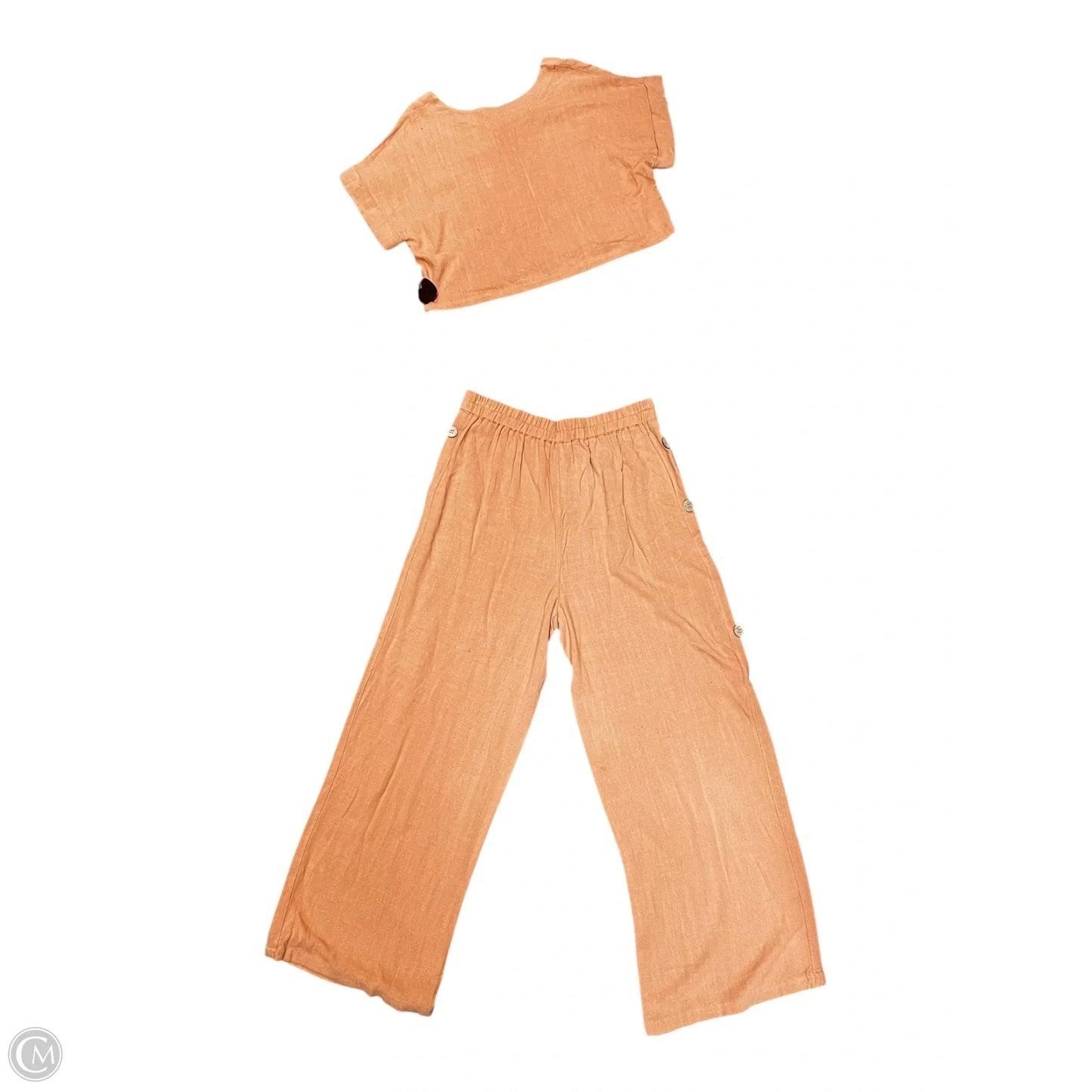 Pants Suit 2pc By New In In Peach, Size: L