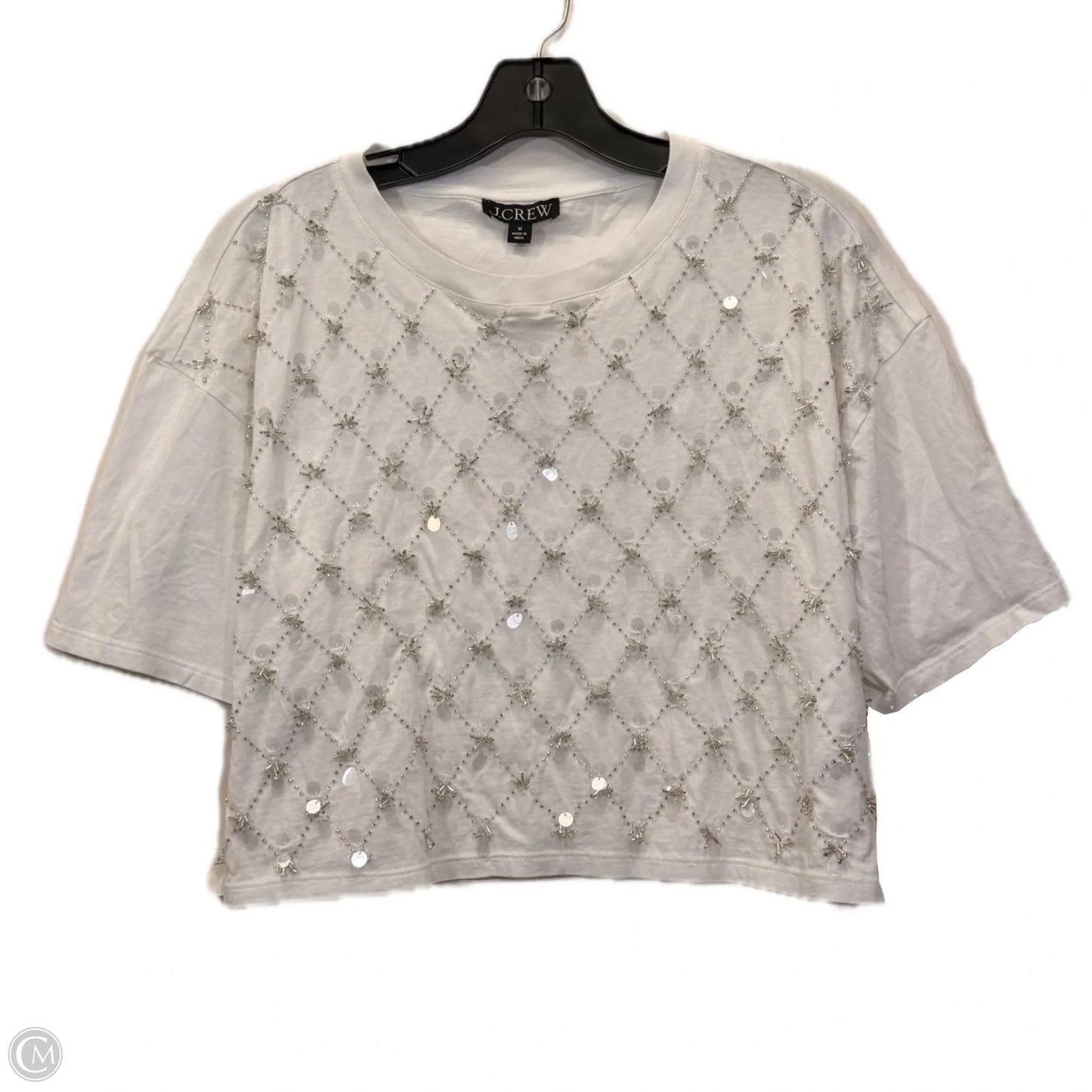Top Short Sleeve By J. Crew In White, Size: M