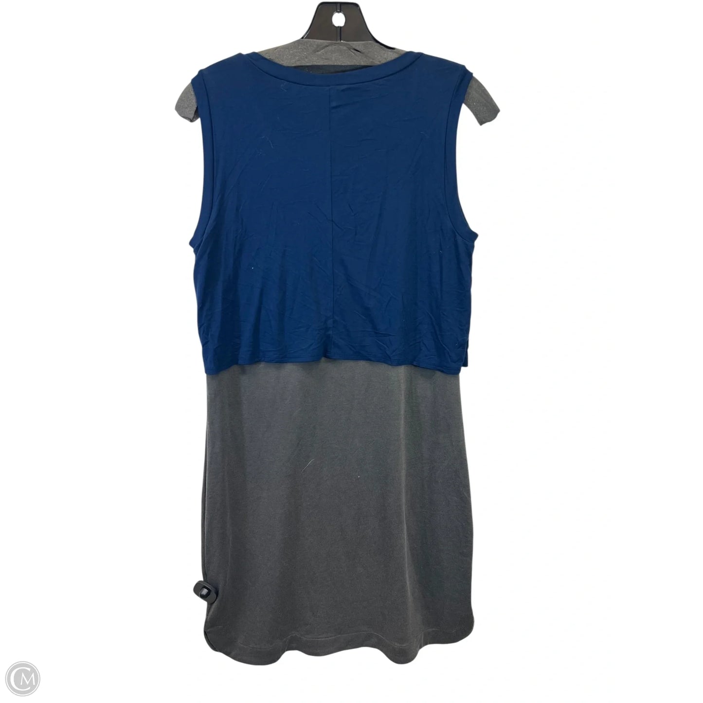 Dress Casual Midi By Baku In Blue & Grey, Size: M