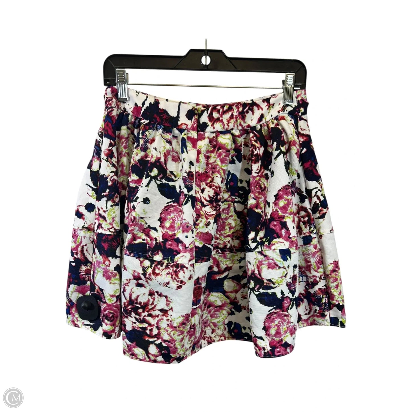 Skirt Midi By Express In Black & Pink, Size: M