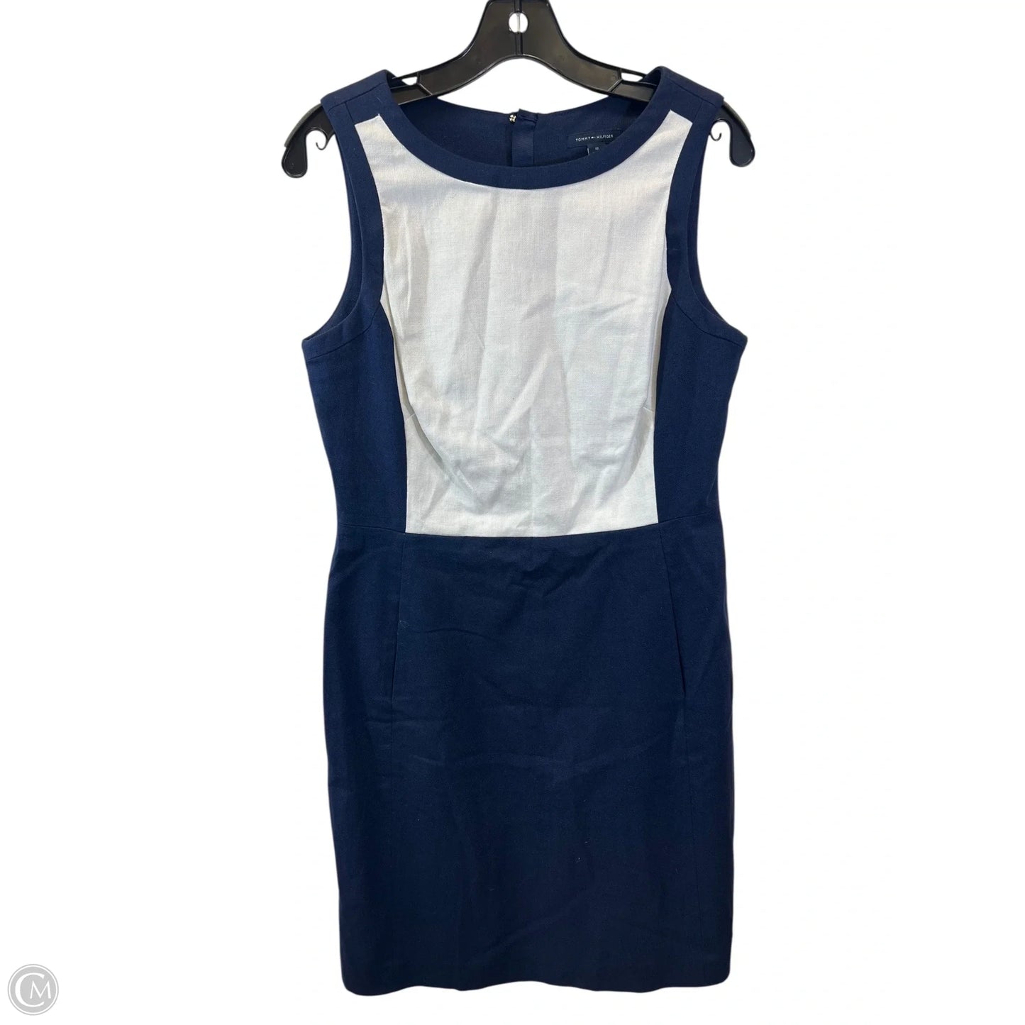 Dress Casual Midi By Tommy Hilfiger In Blue & White, Size: M