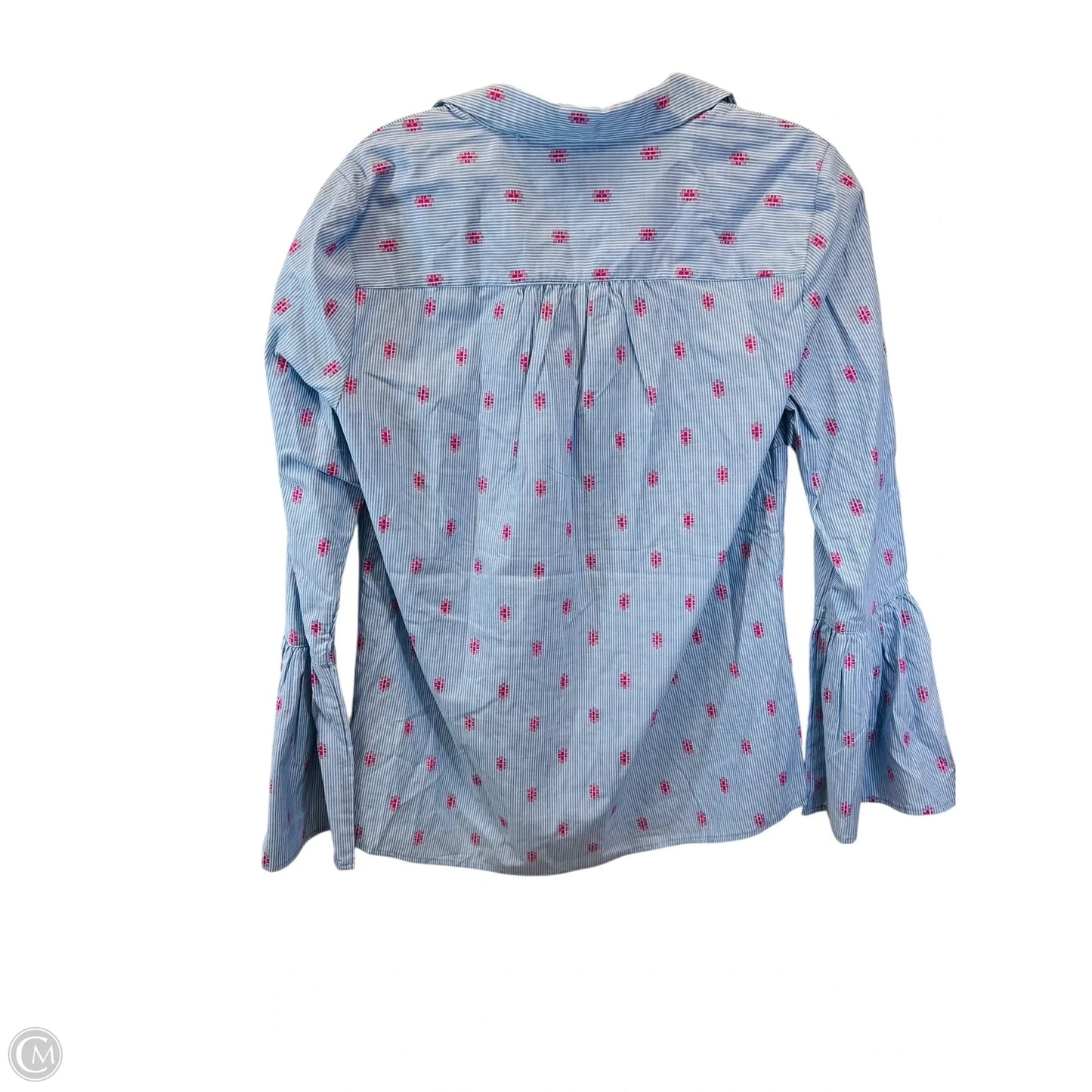 Top Long Sleeve By Kenar In Blue & Red & White, Size: S