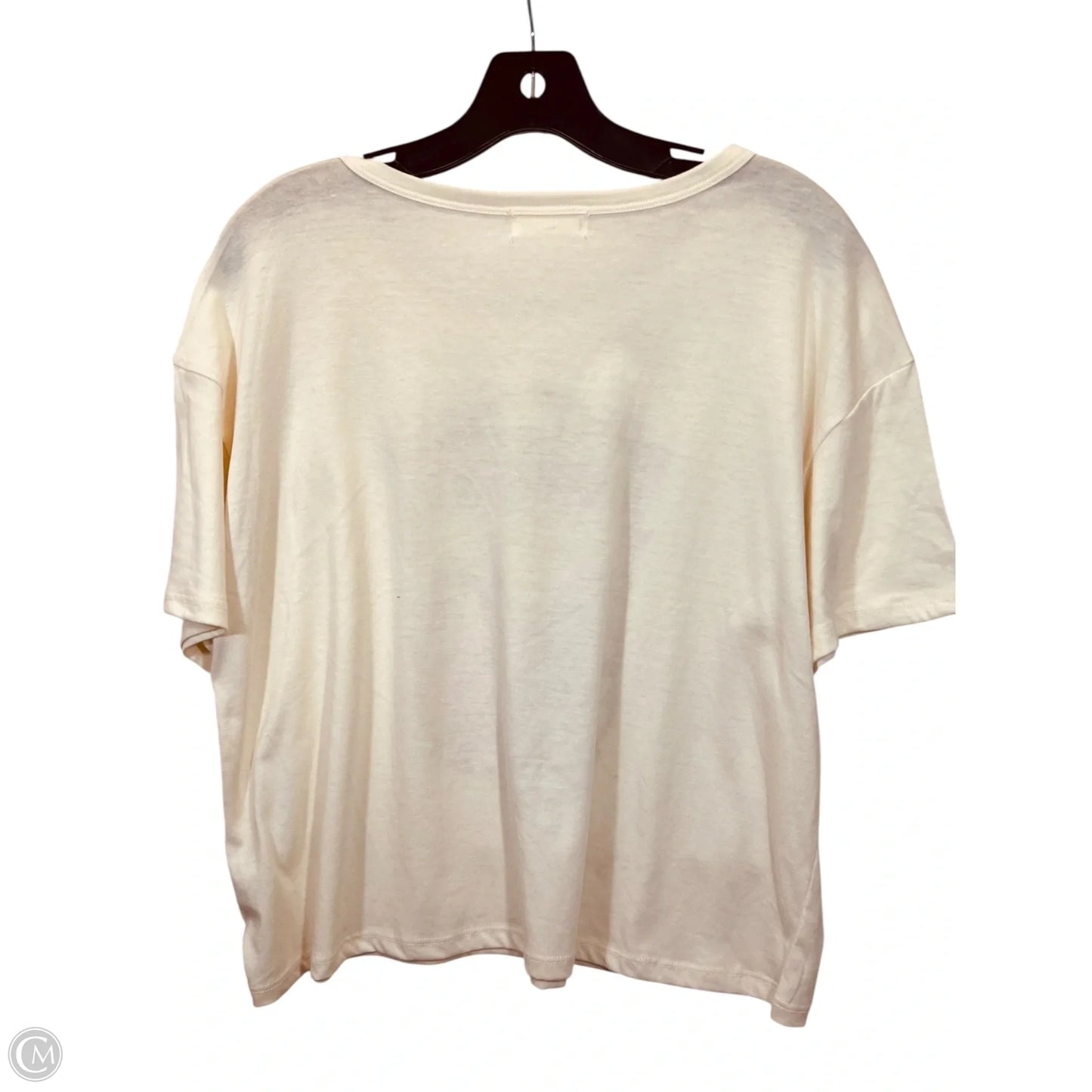 Top Short Sleeve Basic By Ultra Flirt In Tan, Size: Xl