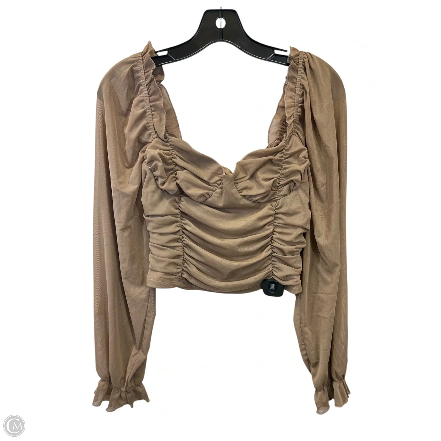 Top Short Sleeve By Forever 21 In Bronze, Size: Xl