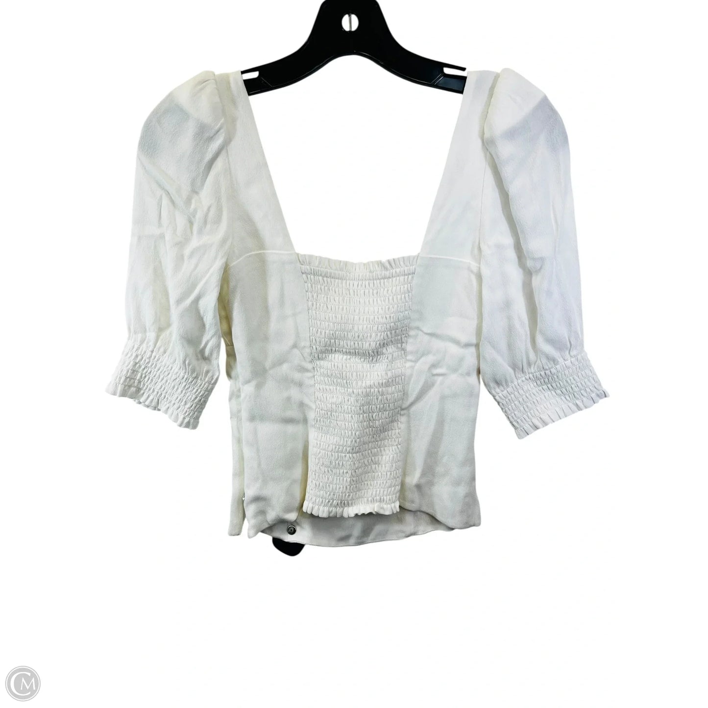 Top Short Sleeve Designer By Wilfred In Ivory, Size: Xs