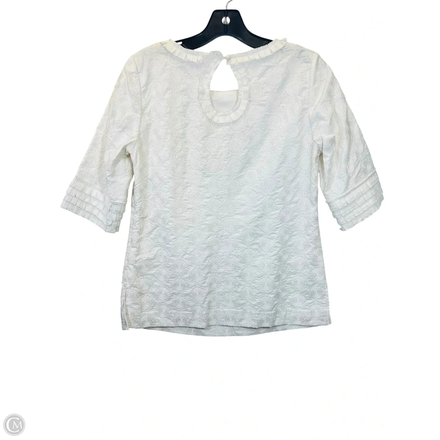 Top Short Sleeve By Lilly Pulitzer In Ivory, Size: 4