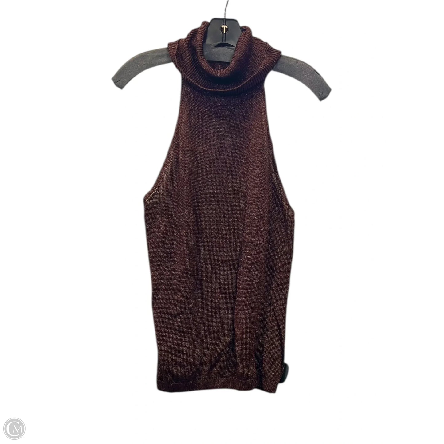 Top Sleeveless By Guess In Maroon, Size: Xl