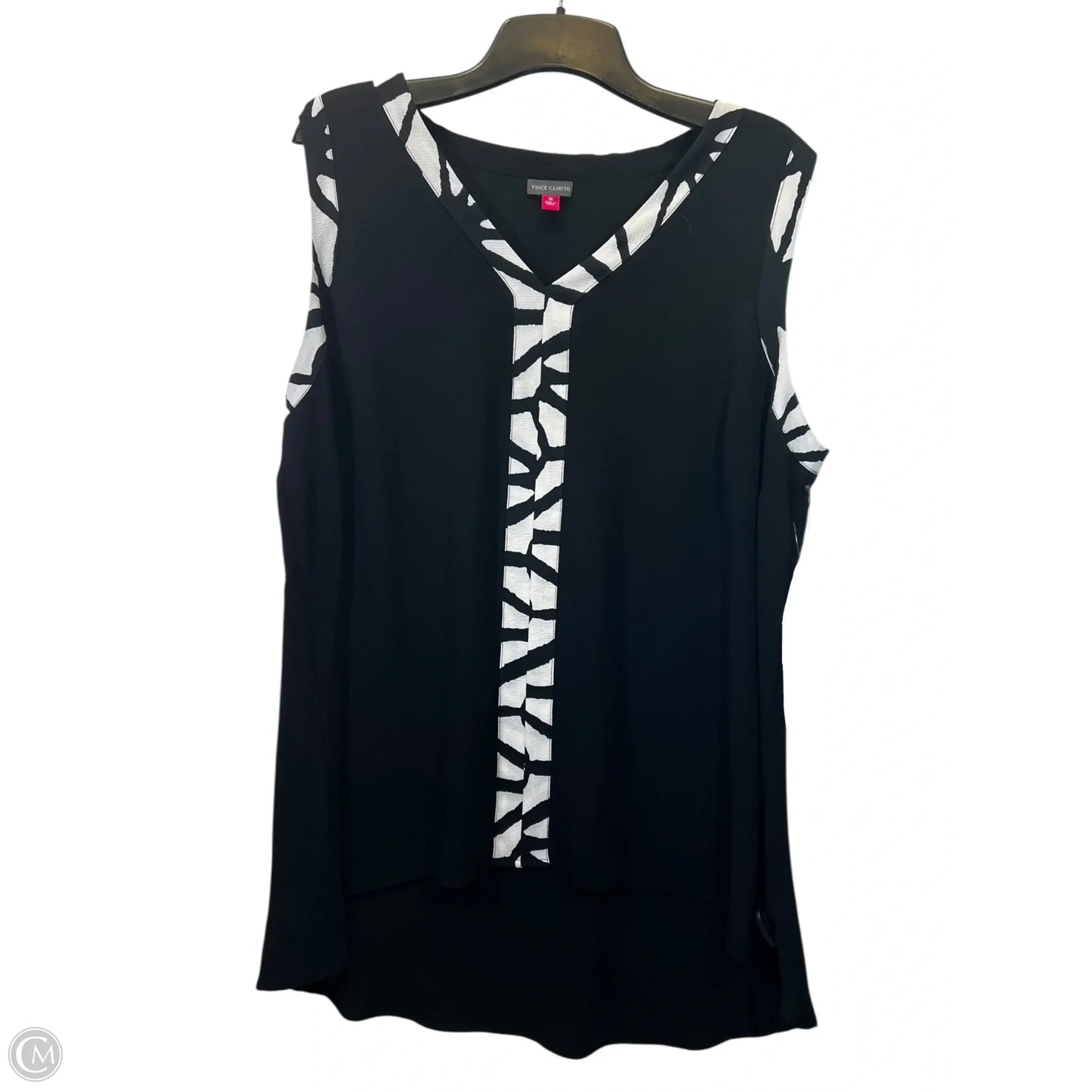 Top Sleeveless By Vince Camuto In Black & White, Size: 3x