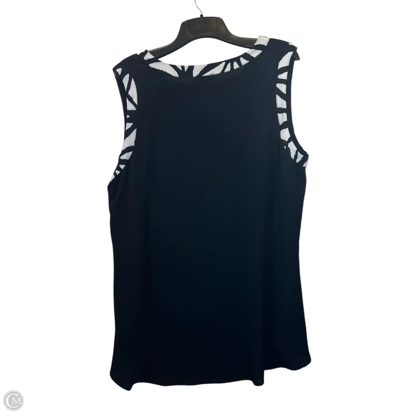 Top Sleeveless By Vince Camuto In Black & White, Size: 3x