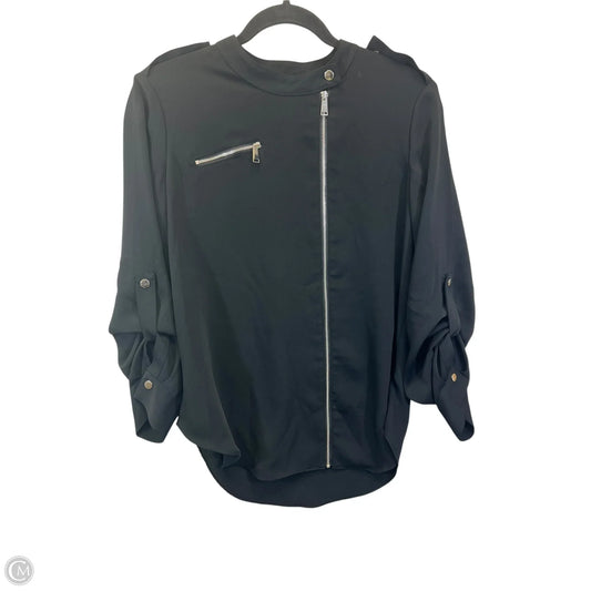 Top Long Sleeve Designer By Rachel Zoe In Black & Silver, Size: S