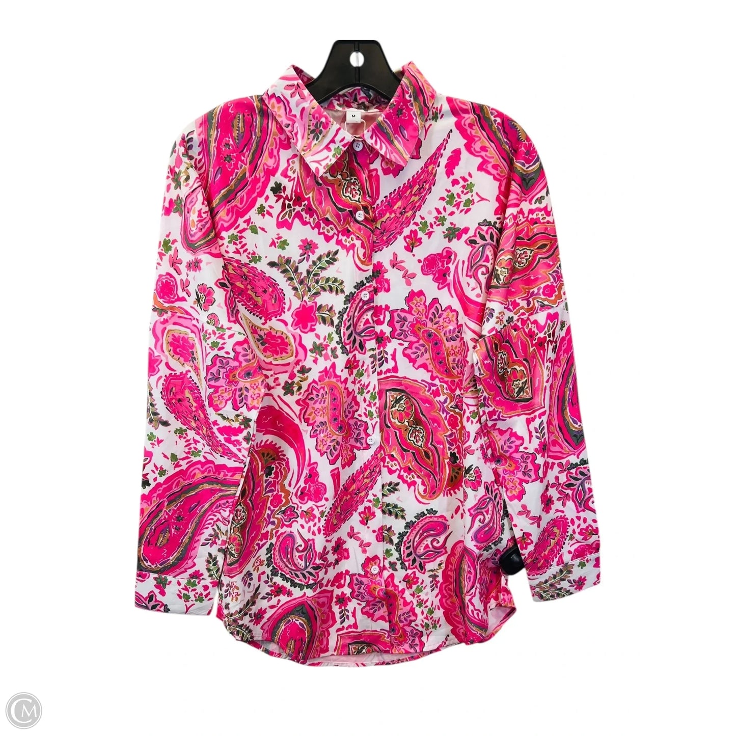 Top Long Sleeve In Paisley Print, Size: M