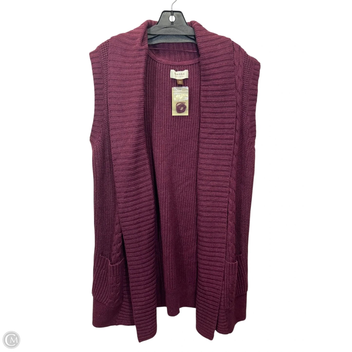 Sweater Cardigan By Sonoma In Mauve, Size: Xl