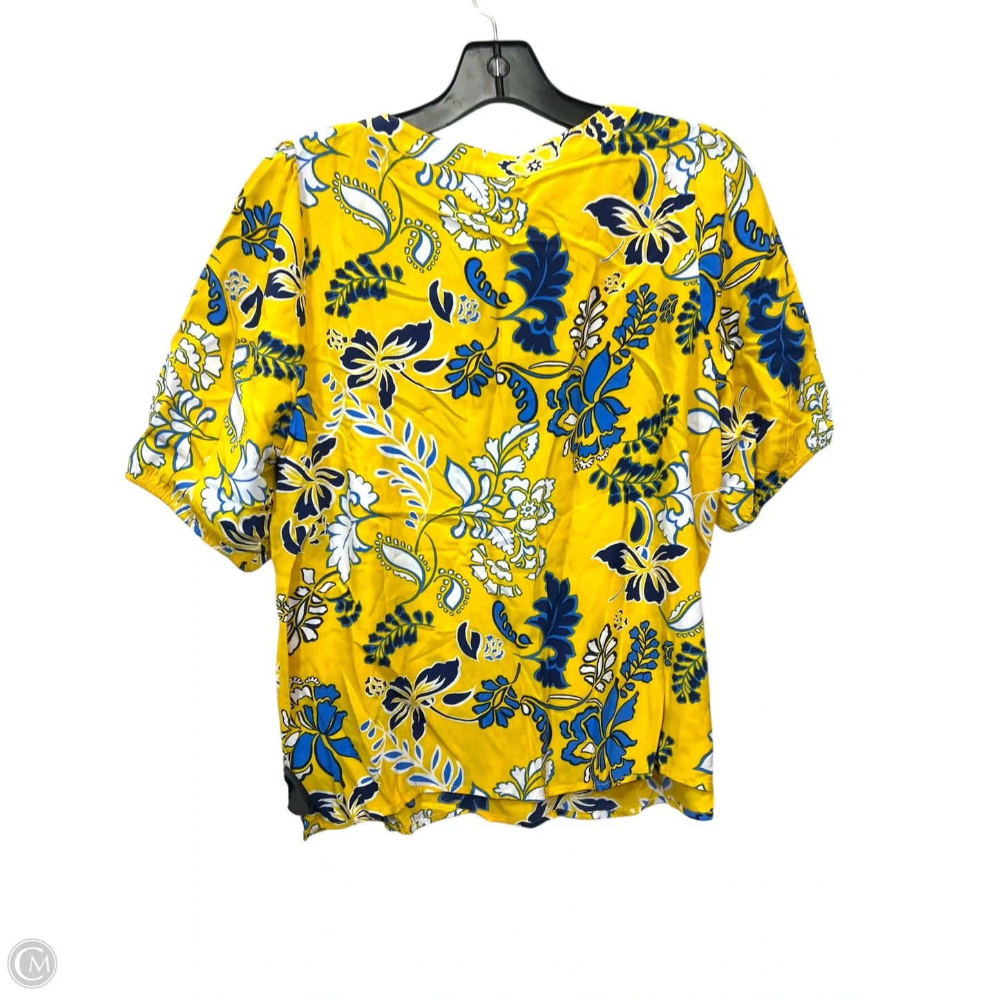 Top Short Sleeve By Talbots In Floral Print, Size: Lp