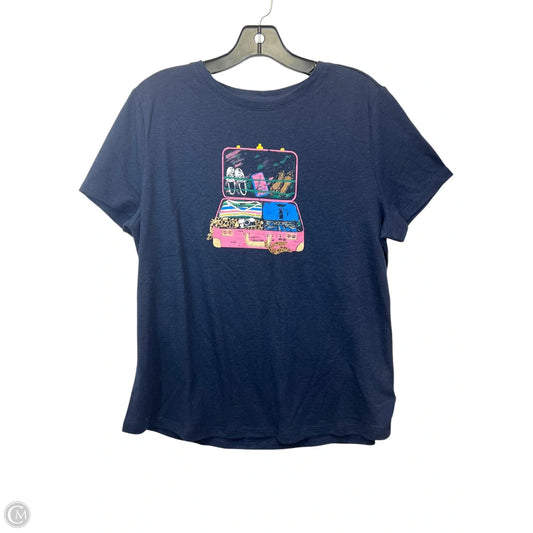 Top Short Sleeve Basic By Talbots In Blue, Size: Lp