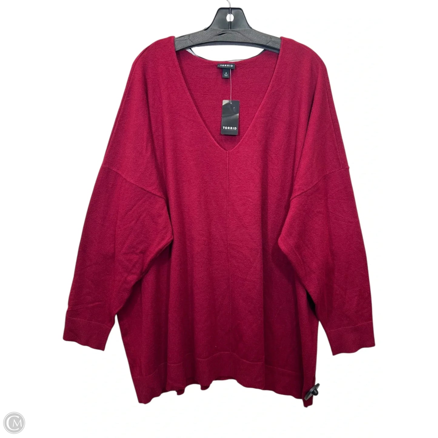 Sweater By Torrid In Red, Size: 4x