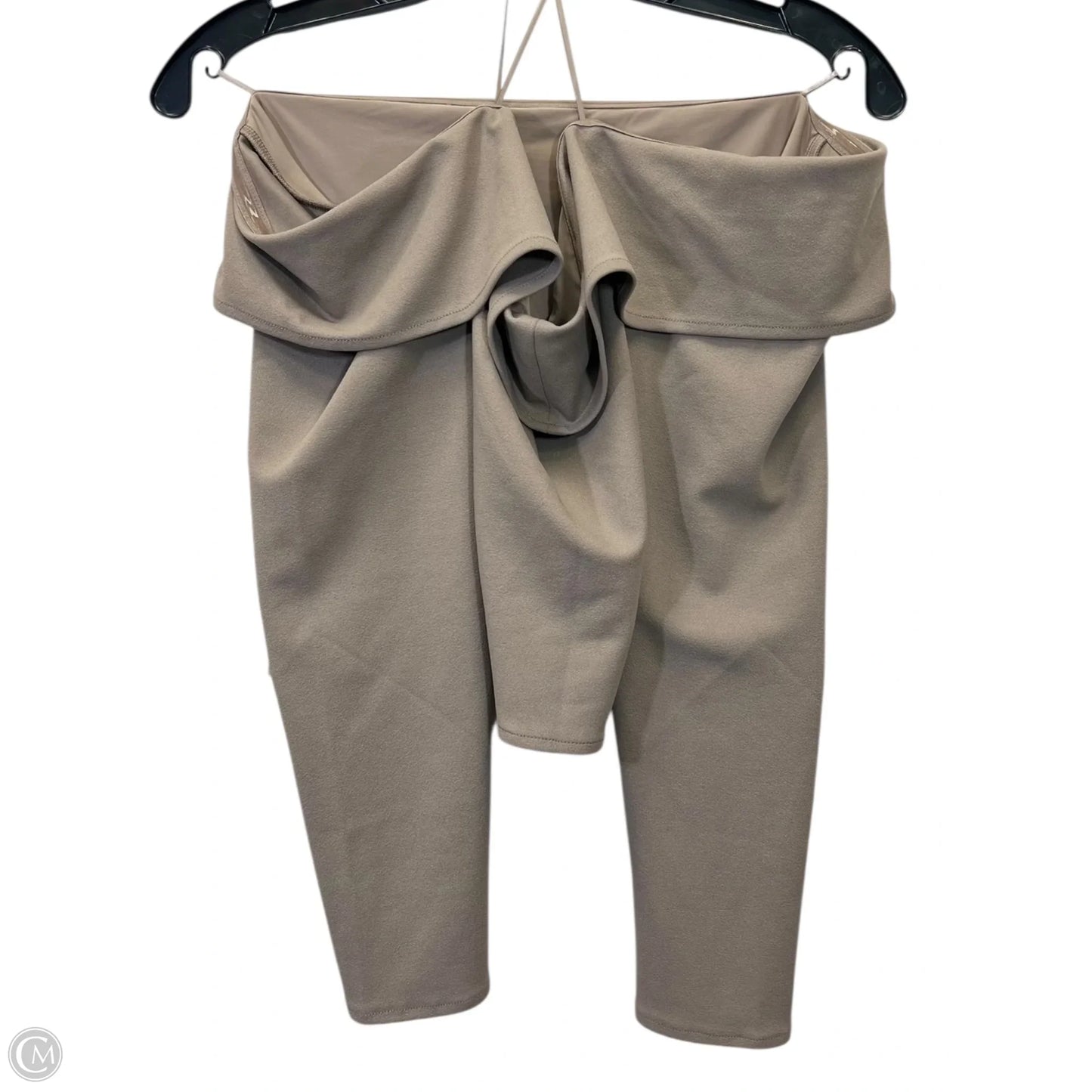 Top Short Sleeve By Abercrombie And Fitch In Taupe, Size: L