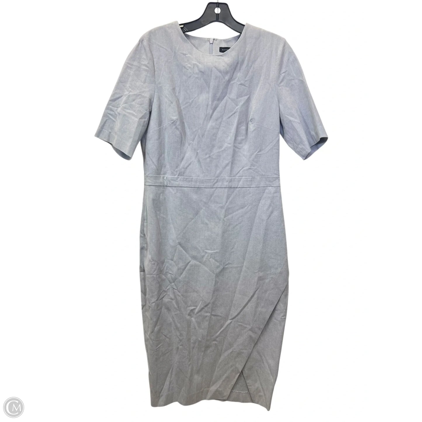 Dress Casual Midi By Banana Republic In Grey, Size: L