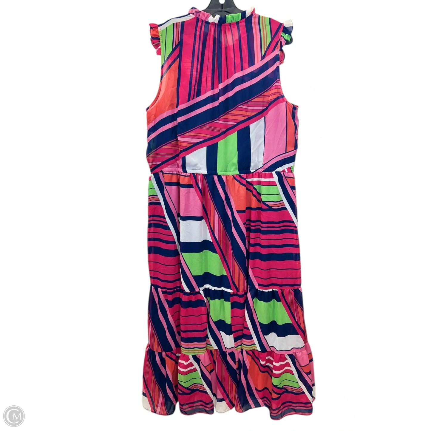 Dress Casual Maxi By Julia Jordan In Blue & Pink, Size: Xl