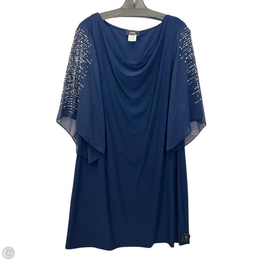 Dress Party Midi By Msk In Blue & Silver, Size: Xl