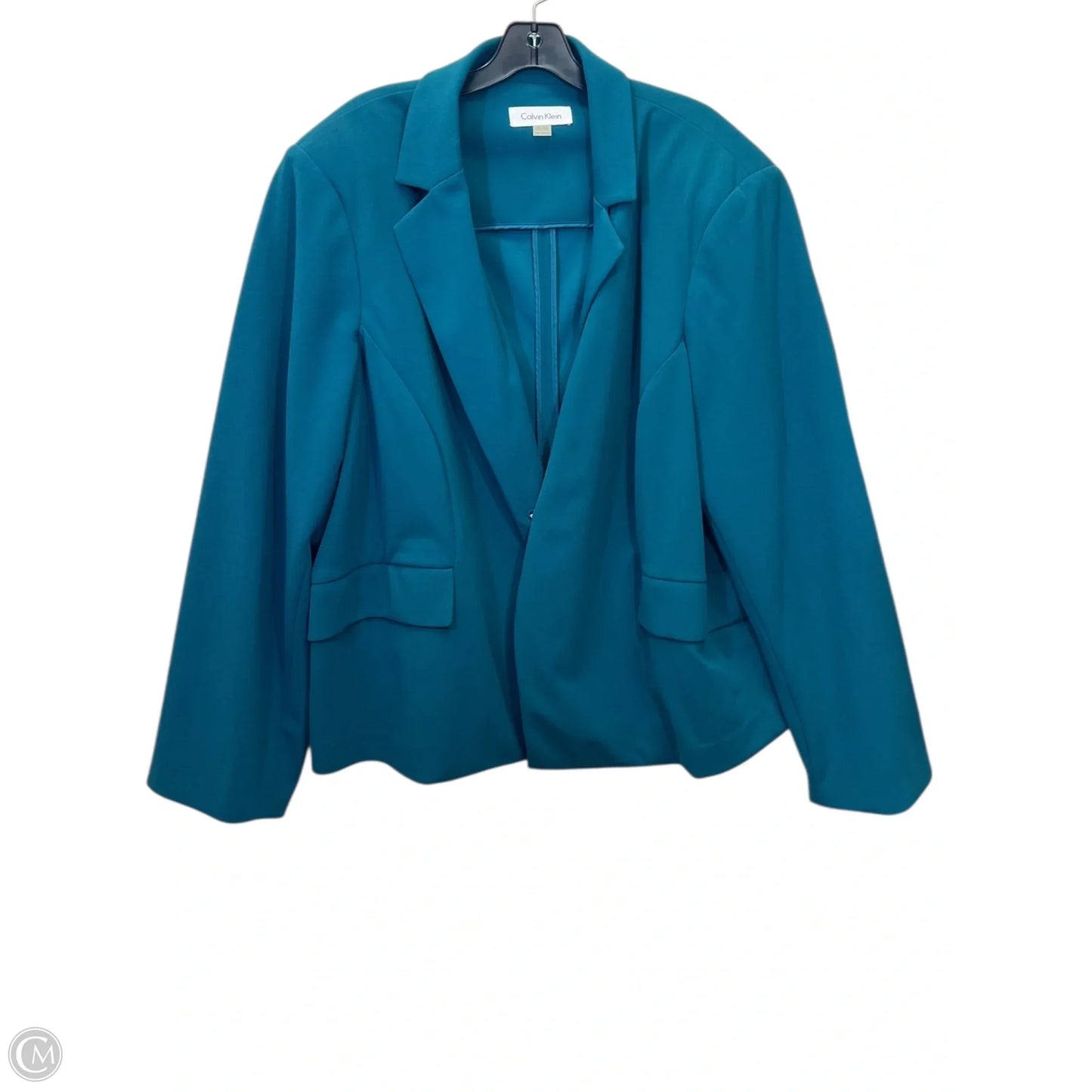 Blazer By Calvin Klein In Teal, Size: 3x