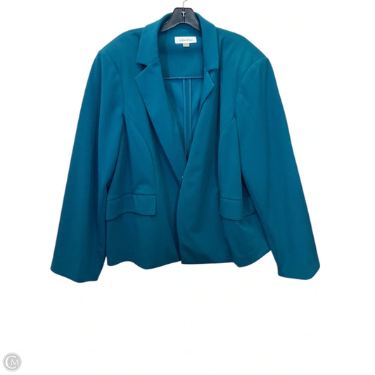 Blazer By Calvin Klein In Teal, Size: 3x