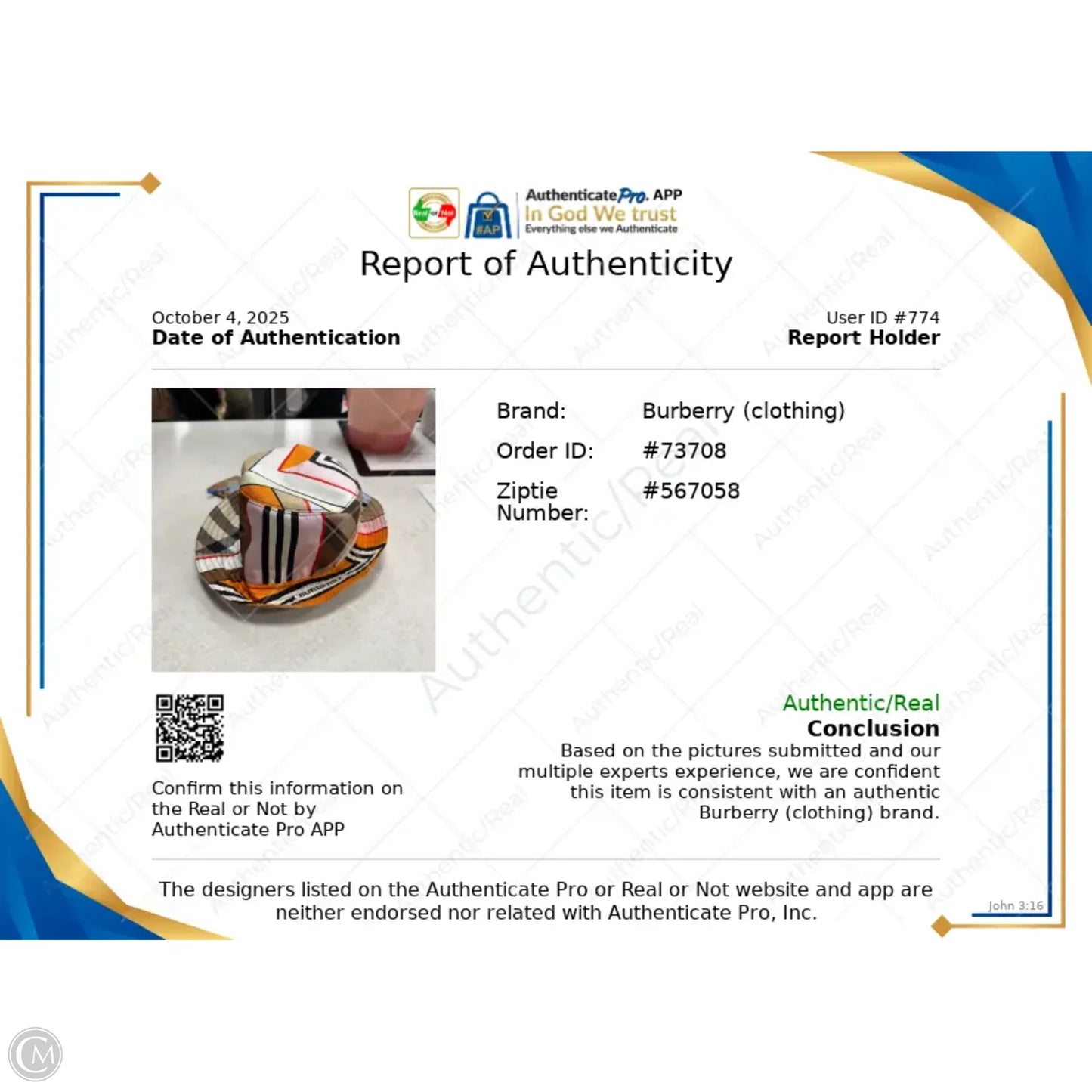 Hat Luxury Designer By Burberry